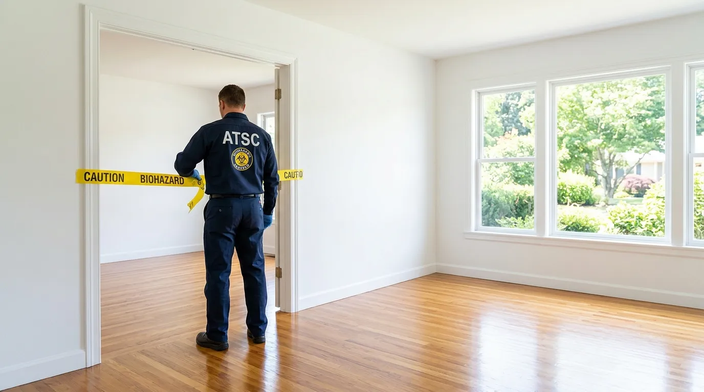 Certified biohazard cleanup crew performing Trauma Scene Cleanup in Gibsonville